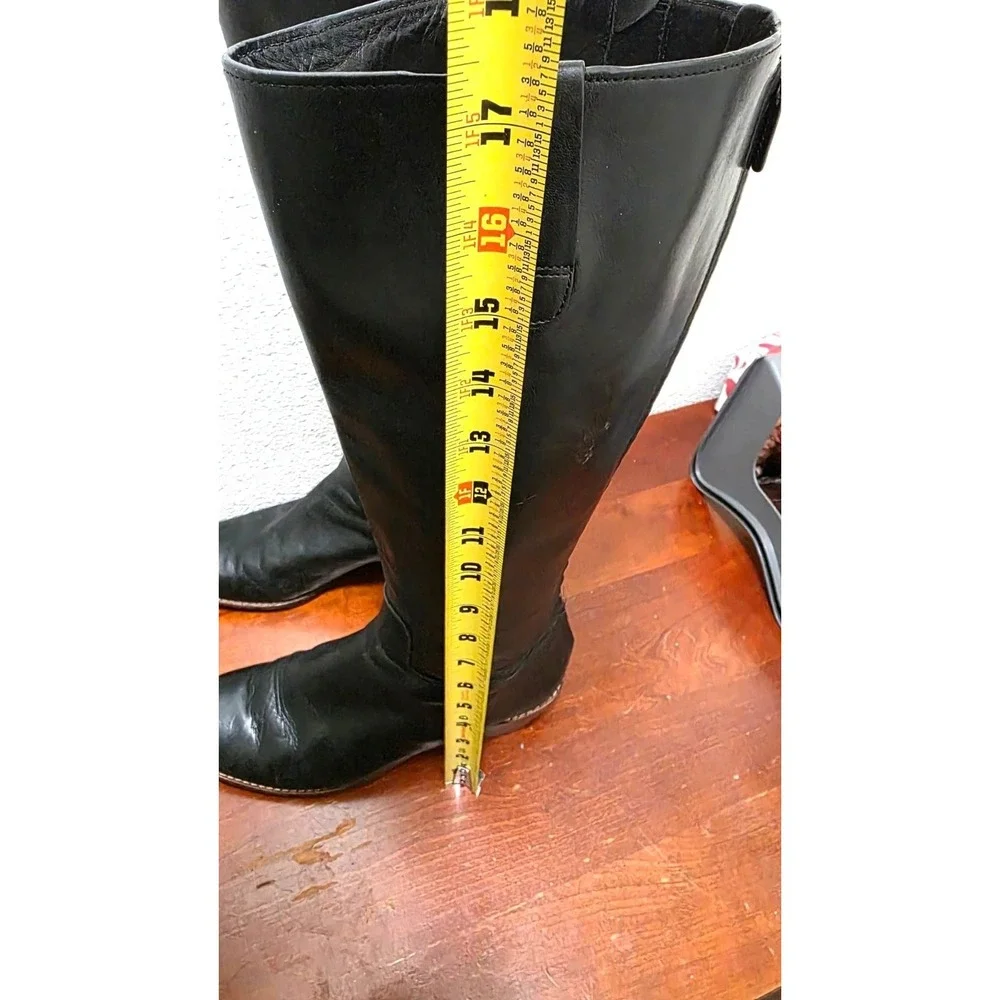 Cole Haan Women's Black Leather Knee-High Riding Boots‎ Size 8.5B